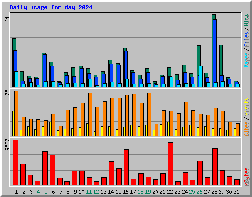 Daily usage for May 2024