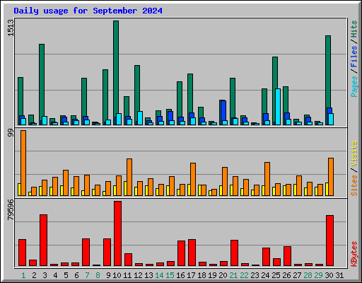 Daily usage for September 2024