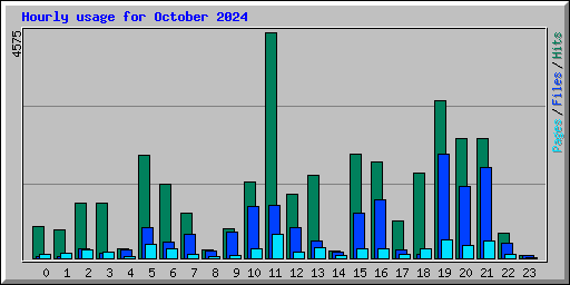 Hourly usage for October 2024